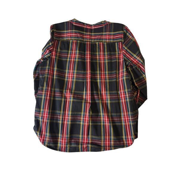 J. Crew tartan popover tunic with jeweled buttons medium - Picture 2 of 4